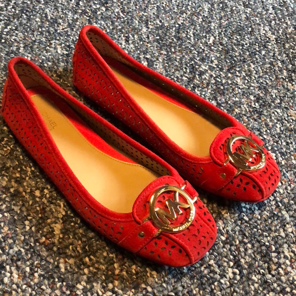 Suede flats. Worn once